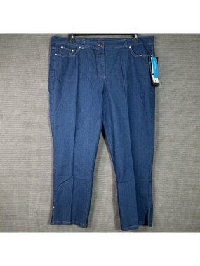 Cathy Daniels Women's Jeans Tummy Reducer Panel Size 18W Dark Wash Denim Stretch
